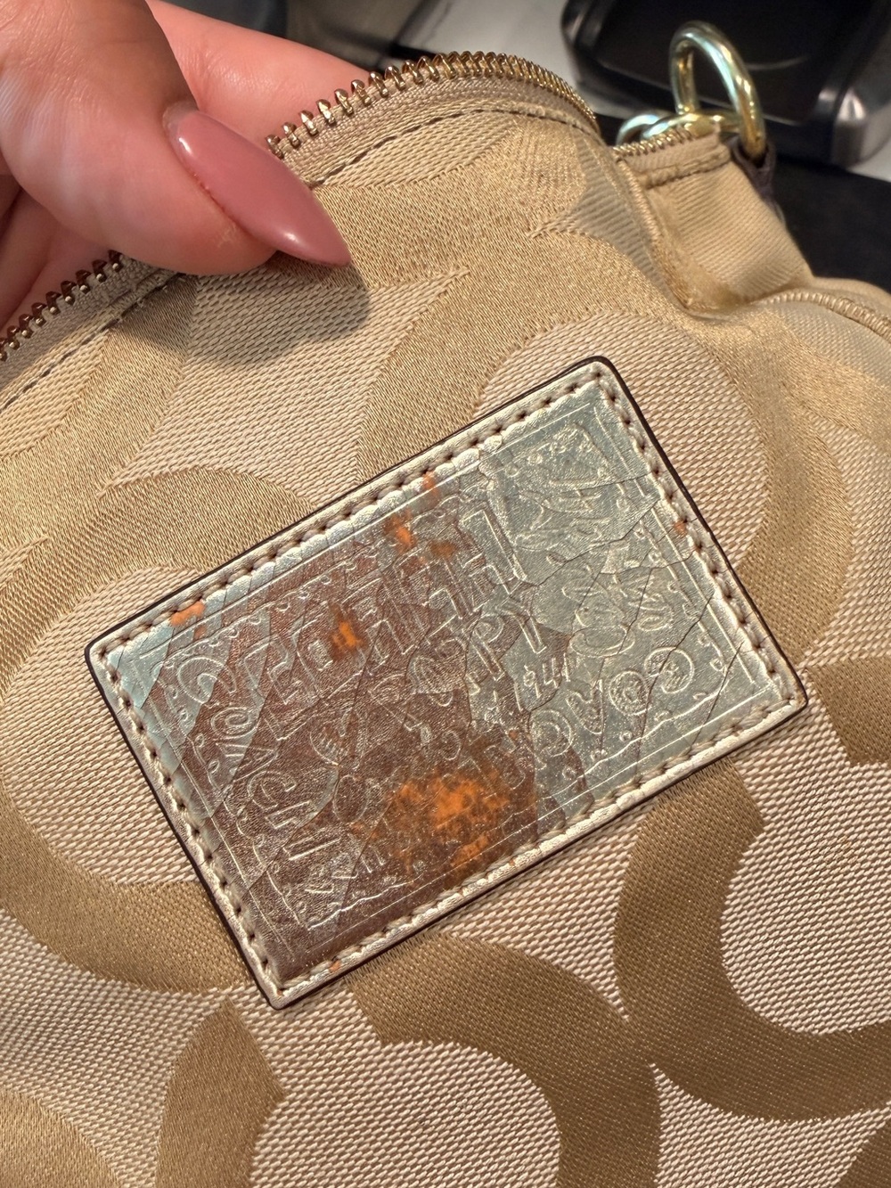 Coach Signature 15311 Jazzy Poppy Multi Canvas Handbag Purse *FLAWED* - Picture 10 of 10